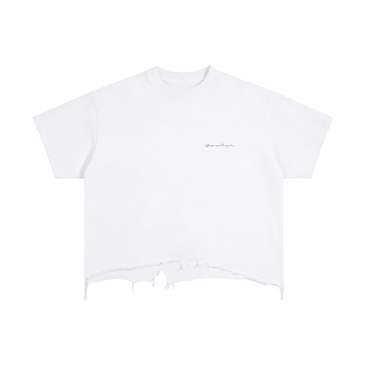 ‘Renewed’ Distressed Hem T-Shirt