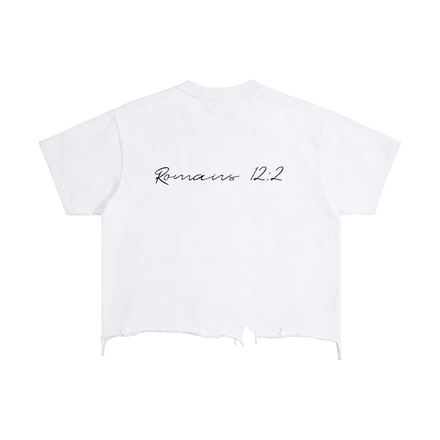 ‘Renewed’ Distressed Hem T-Shirt