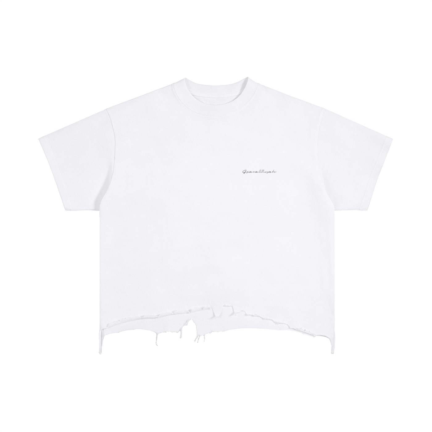 ‘Renewed’ Distressed Hem T-Shirt