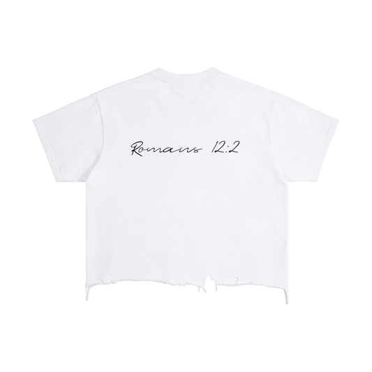 ‘Renewed’ Distressed Hem T-Shirt